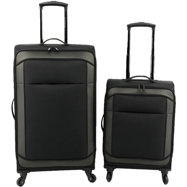 Jetstream Porter 2 Piece Luggage Set - Black