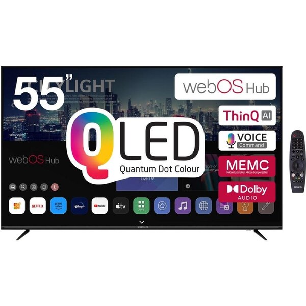 AIWA 55" 4K QLED WebOS Hub TV with Magic Remote