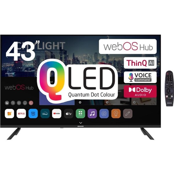 AIWA 43" QLED WebOS Hub TV with Magic Remote