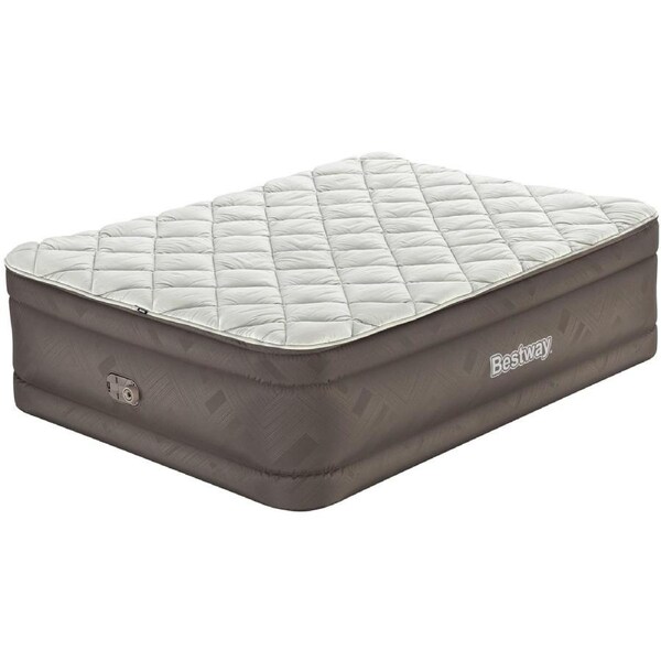 Bestway Fortech Duvet Top Air Mattress Queen with Built-in Electric Pump 2.03 m x 1.52 m x 51 cm