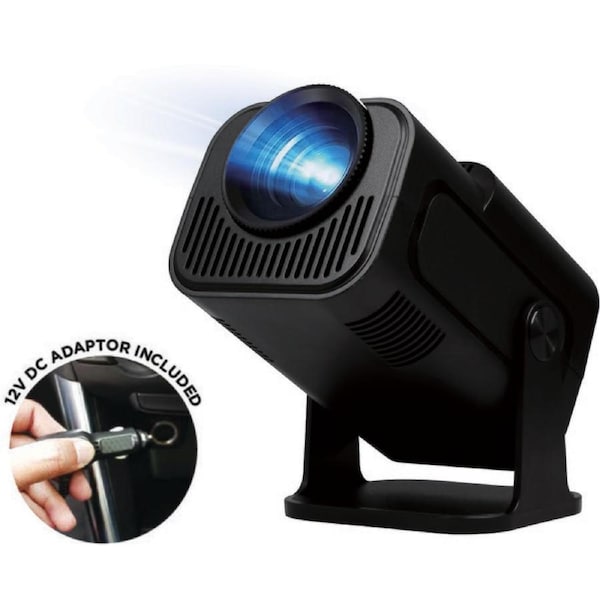 EKO Mini 720P Projector with Auto Keystone/Bluetooth/WiFi and 12V Adapter