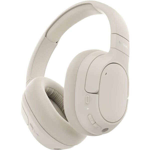 Belkin SoundForm Isolate Noise Cancelling Over-Ear Headphones - Sand