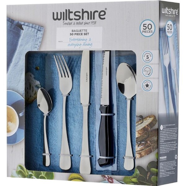 Wiltshire Baguette 50 Piece Cutlery Set