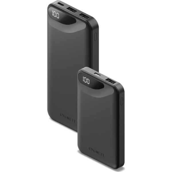 Cygnett ChargeUp Plus Powerbank 5K + 10K Twin Pack - Black
