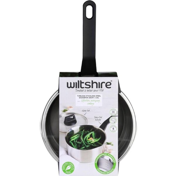 Wiltshire Timeless Saucepan 20cm with Glass Lid