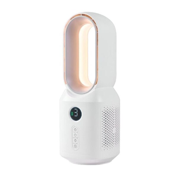 Goldair Rechargeable Bladeless Desk Fan with Light 34cm