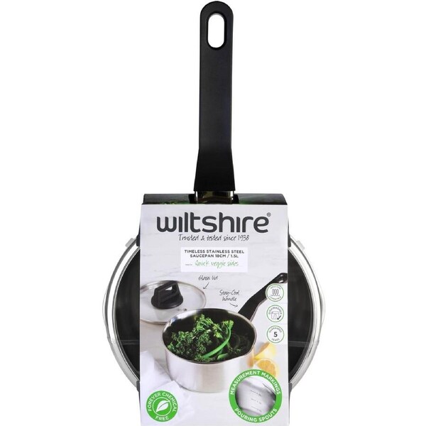 Wiltshire Timeless Saucepan 18cm with Glass Lid
