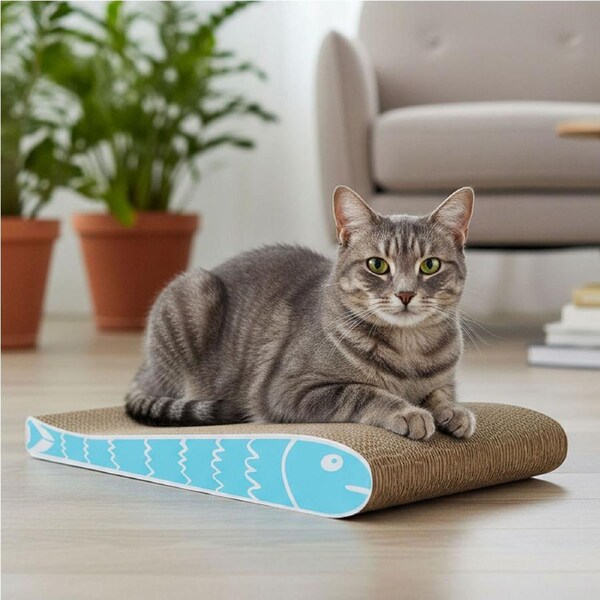 2 Packs PaWz Cat Scratcher Pad Corrugated Cardboard