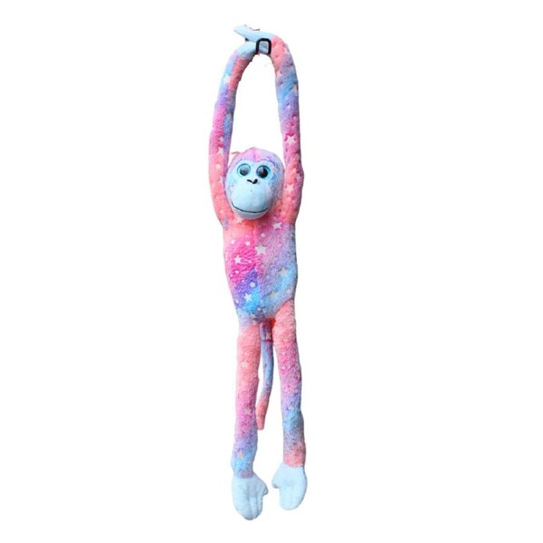 Hanging Monkey Eva Monkey Pink/Blue Glow in the Dark