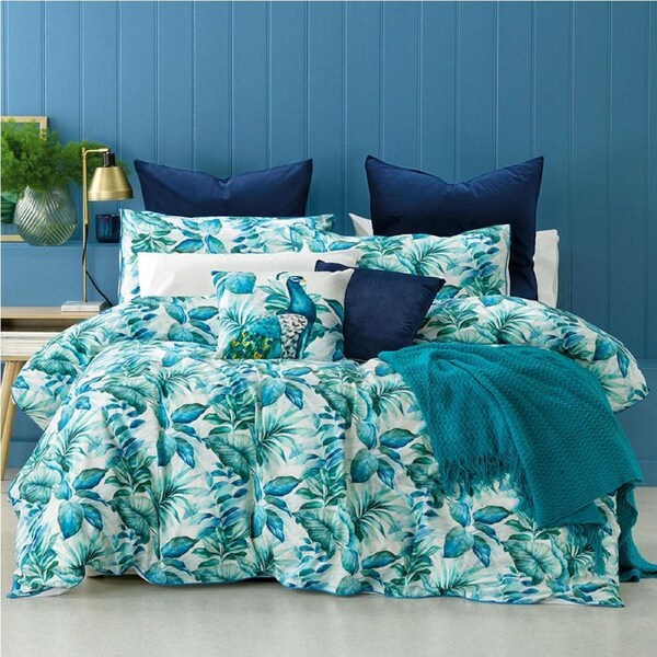 Bianca Flinders Blue Quilt Cover Set Queen 210 x 210 cm