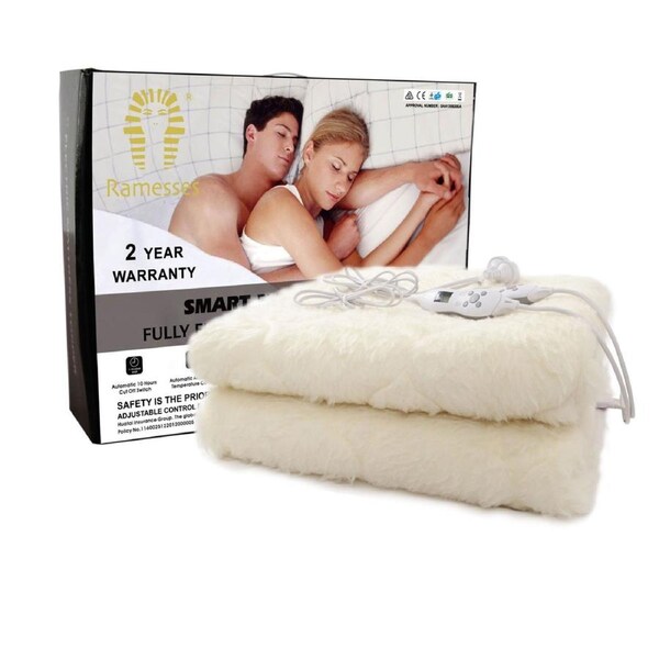 Ramesses Electric Blanket with Woollen Underlay Queen 150x188+50 cm