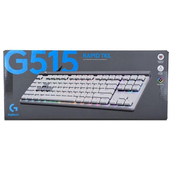 Logitech G515 Rapid TKL Wired Low Profile Analog Gaming Keyboard - White (920-013880)