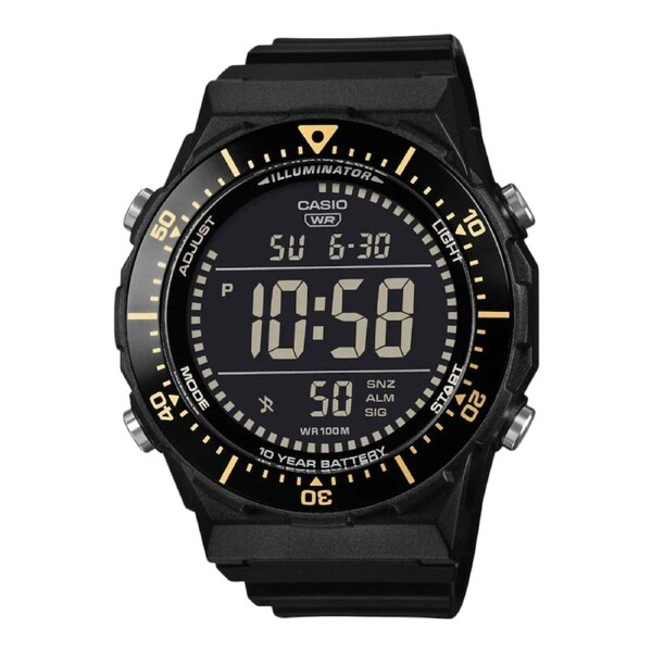 Casio AE-1700H-1BV Mens Digital Watch Black Resin Band Black Face Timer Bezel