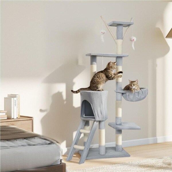 143cm PaWz Multi-Level Cat Tree with Condo & Platforms