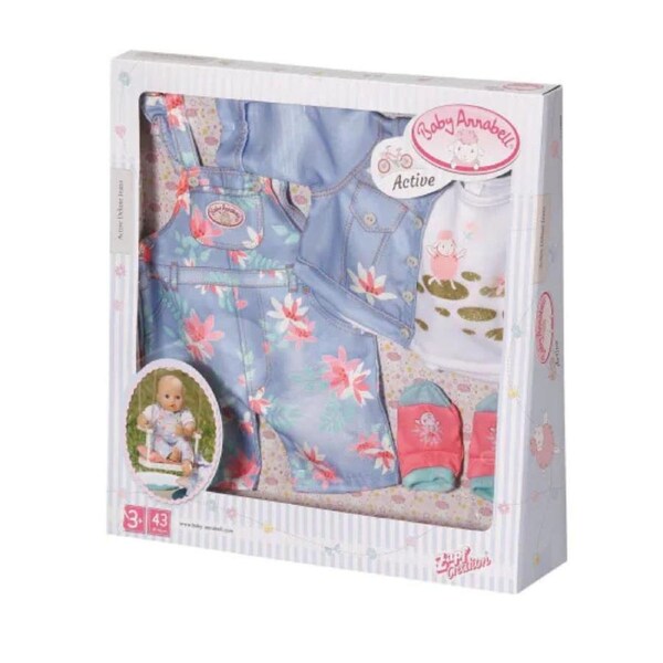 Baby Annabell 43cm Active Deluxe Jeans Outfit