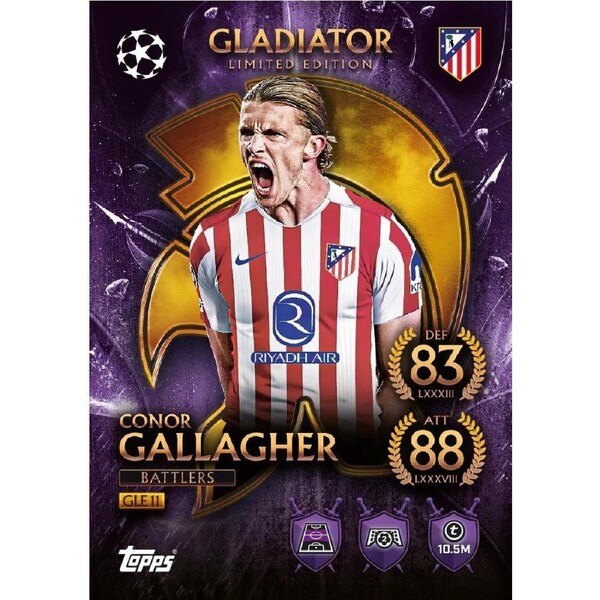 Match Attax UEFA Club Competitions 2025/2026 Edition Gladiators Mega Tin 4 Pack