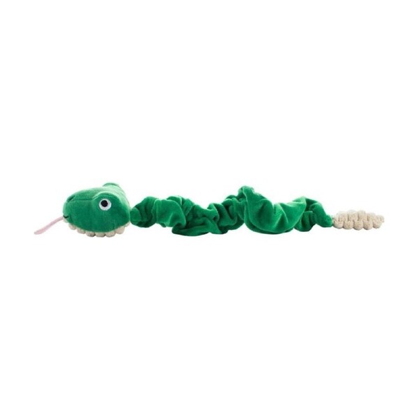 Petshop By Fringe Studio Hisses & Kisses Tuggable Soft Plush Dog Toy Green