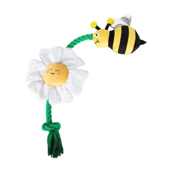 Petshop By Fringe Studio I'm Pollen For You Plush & Tug Rope Dog Toy