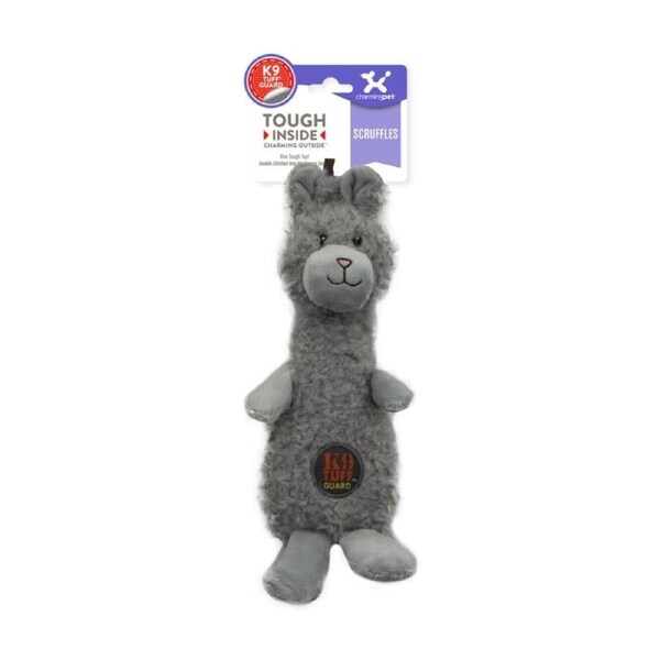Charming Pet Scruffles Textured Soft Plush Squeaker Dog Toy Small Bunny