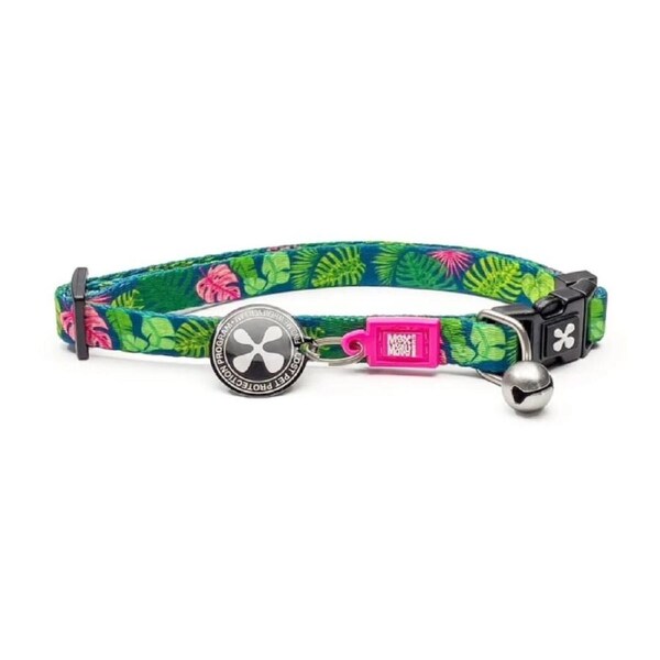 Max & Molly Adjustable Fit Smart ID Cat Collar w/ Bell Tropical
