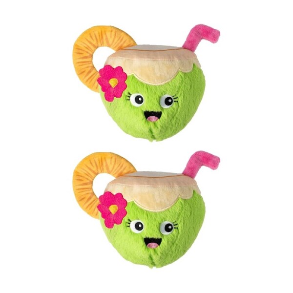 2PK Petshop By Fringe Studio Coc-nuts About You Soft Plush Dog Toy Multicolour