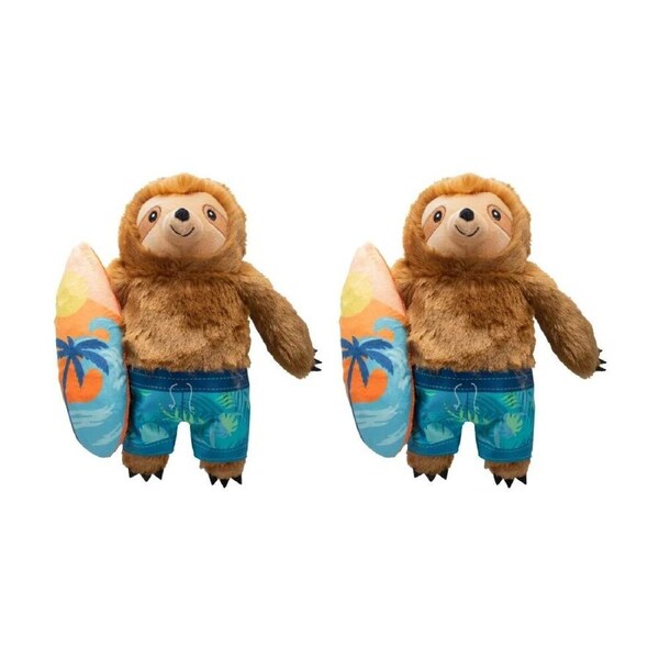 2PK Fringe Studio Makin Waves Soft Plush Dog Toy Multicolour