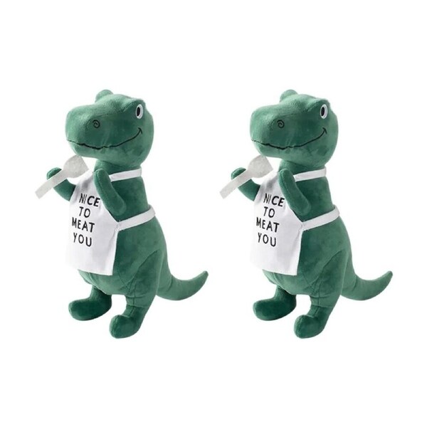 2PK Fringe Studio BBQ Rex Plush Cuddly Soft Dog Toy Chef Outfit