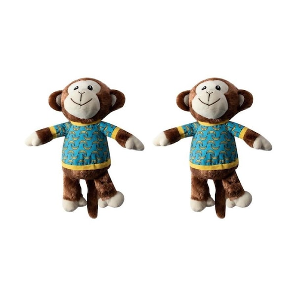 2PK Petshop By Fringe Studio Bananas The Monkey Plush Dog Toy Extra Large