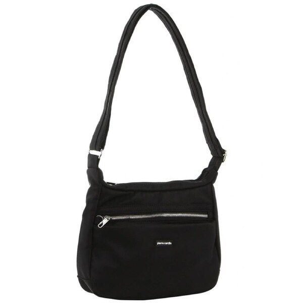 Pierre Cardin Nylon Anti-Theft Cross Body Bag Black 30x11x20cm