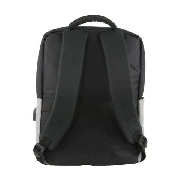 Pierre Cardin Laptop Backpack w/ USB Port & Ergonomic Straps Black 26L