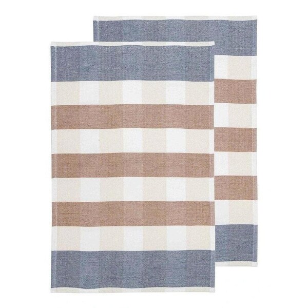 Ladelle Cotton Terry Kitchen Towel Set Bailie 43x65cm Pack of 2