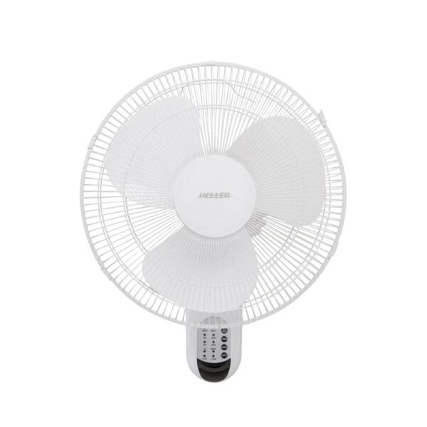 Heller Wall Mounted Fan Air Cooler 40cm Oscillating Room Bedroom w/ Remote 3 Speed