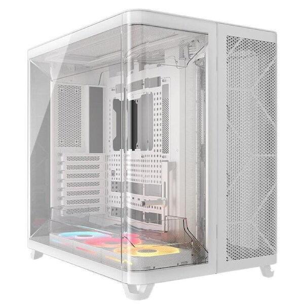 Corsair AIR 5400 LX-R RGB iCUE LINK TG Mid Tower E-ATX Case - White (CC-9011321-WW)