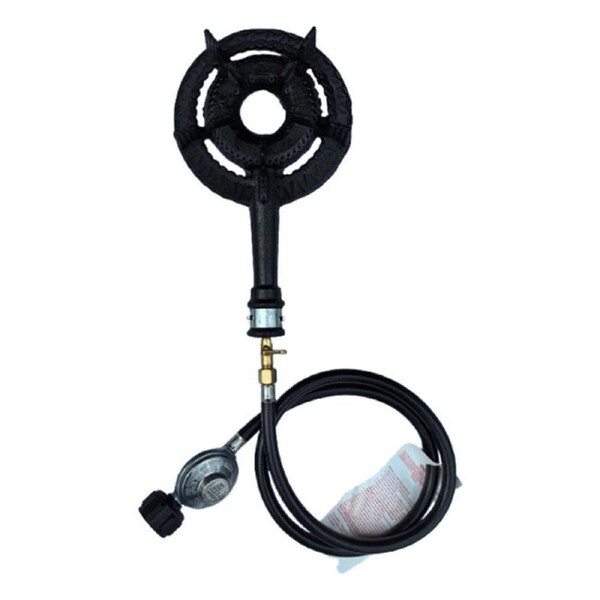 Auscrown Single Ring LPG Turbo Gas Burner with Hose & Regulator