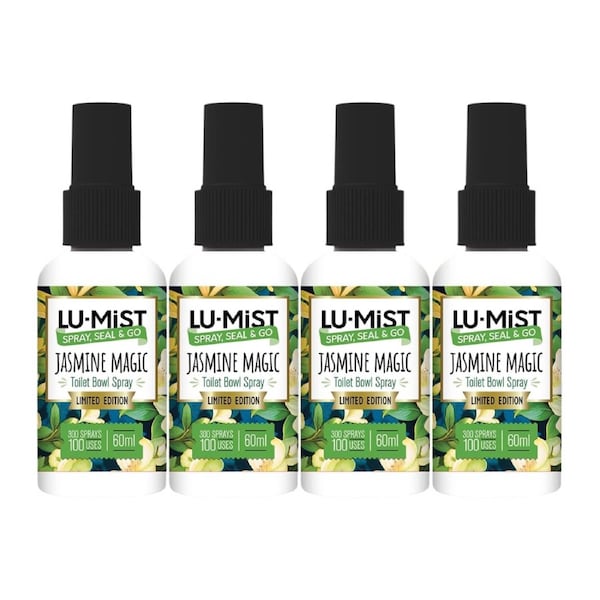 LU-Mist Toilet Bowl Spray 60ml Jasmine Magic - Pack of 4