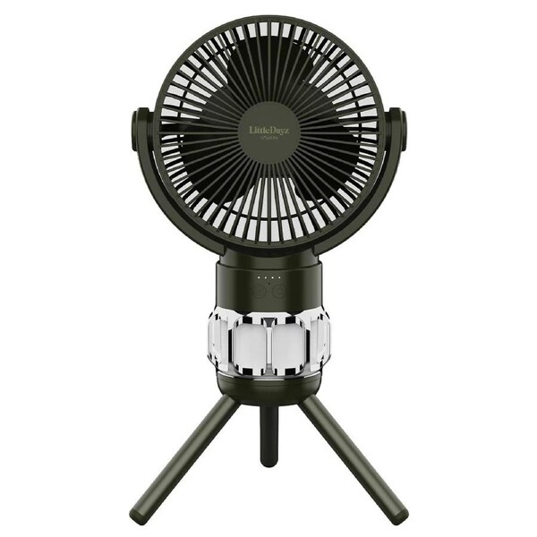 Camping fan and light combo with remote for outdoor comfort