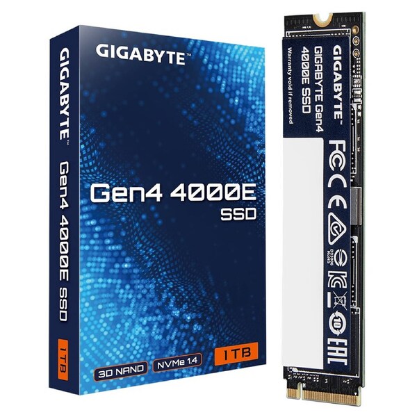 GIGABYTE Gen4 4000E SSD 1TB PCI Express 4.0x4 M.2 1000GB Up to 4000 MB/s