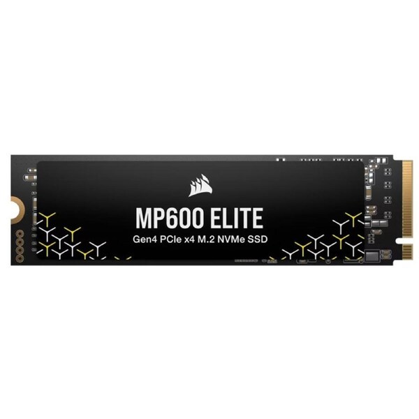 Corsair MP600 ELITE 1TB PCIe Gen4 x4 NVMe 1.4 M.2 SSD, M.2 2280, PCIe 4.0, 7000 MB/s read, 6200 MB/s write, 3D TLC NAND, Windows/Mac compatible