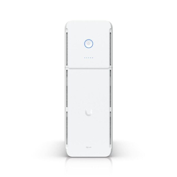 Ubiquiti UniFi UPS Tower, UniFi 1kVA Uninterruptible Power Supply,10 outlets, Swappable Battery, 108Wh, (300W) Runtime 7 minutes, UniFi Alarm Ready