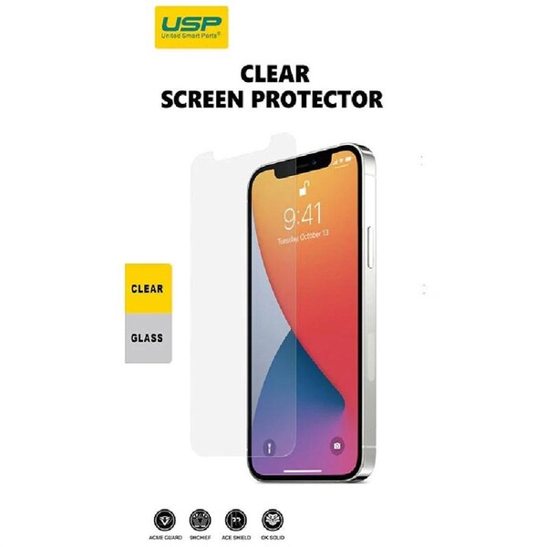 USP Apple iPhone 14 Pro Max Tempered Glass Screen Protector : Full Coverage, 9H