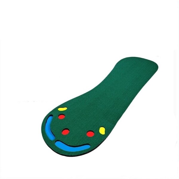 Fitness Master Portable Golf Putting Green Mat Slope Big Foot Multi-hole 90x300CM