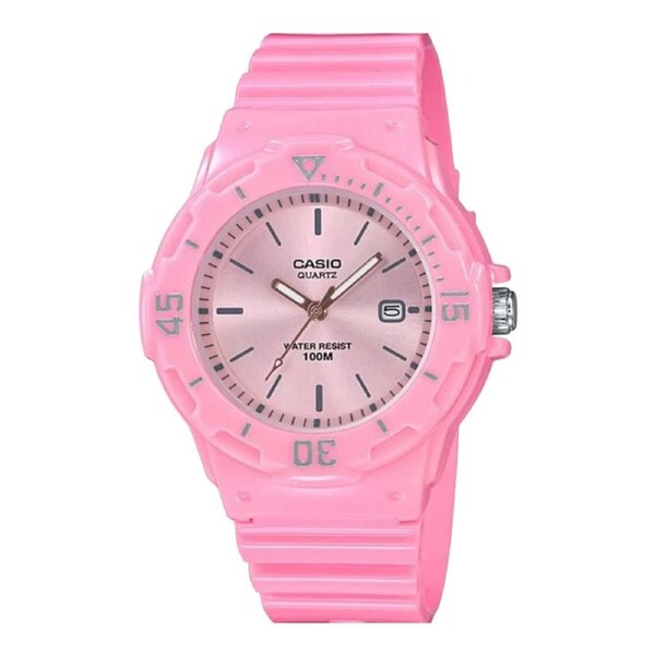 Casio LRW-200H-4E4V Womens Pink Resin Analog Watch Rotating Bezel Date 100m