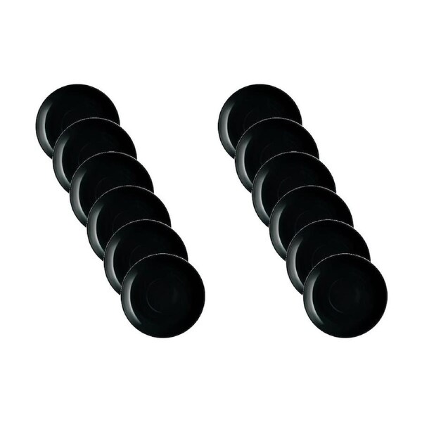 2x 6pc Luminarc Diwali Dinner Plate 27x2cm Serveware Opal Glass Black