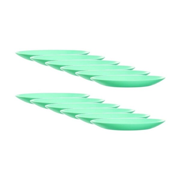 2x 6pc Luminarc Diwali Dessert Plate 19x1.7cm Serveware Opal Glass Turquoise