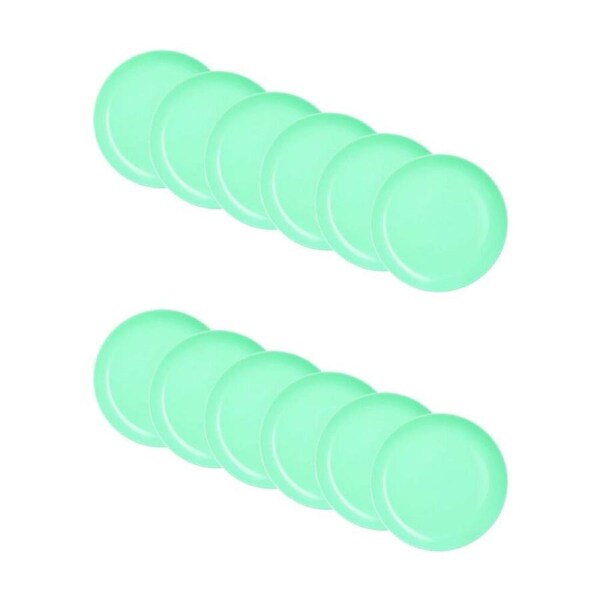 2x 6pc Luminarc Diwali Dinner Plate 25x2cm Serveware Opal Glass Turquoise