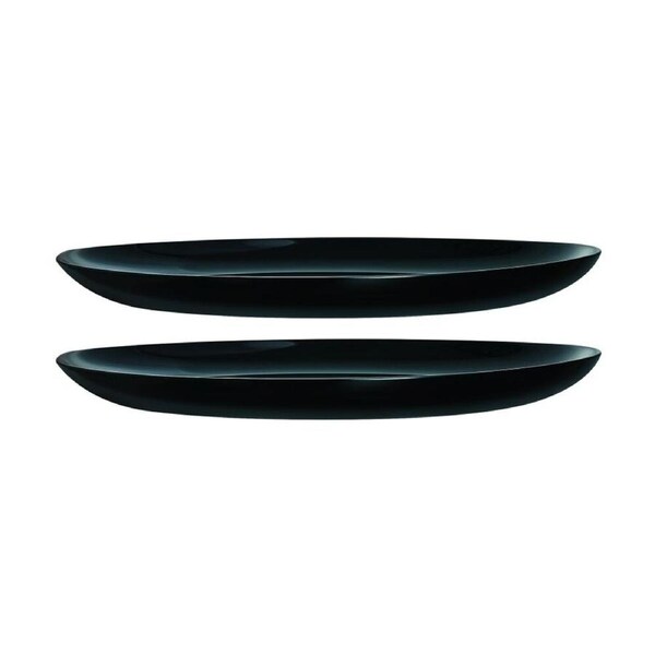2PK Luminarc Diwali Oval Dish 25x33x3cm Serveware Opal Glass Black