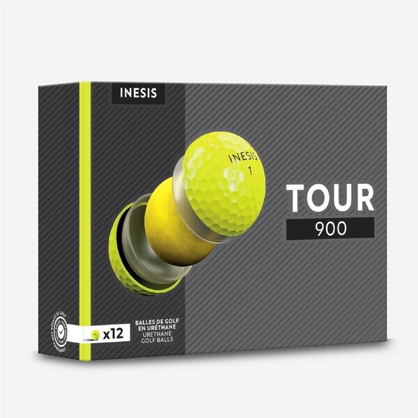 Inesis Golf Balls X12 Inesis Tour 900 Yellow