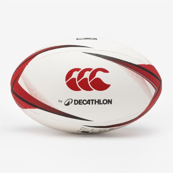 Decathlon - Canterbury Size 5 Rugby Match Ball Black & Red