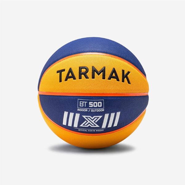 Decathlon 3X3 Basketball Size 6 Control Game Bt500 Yellow/Blue
