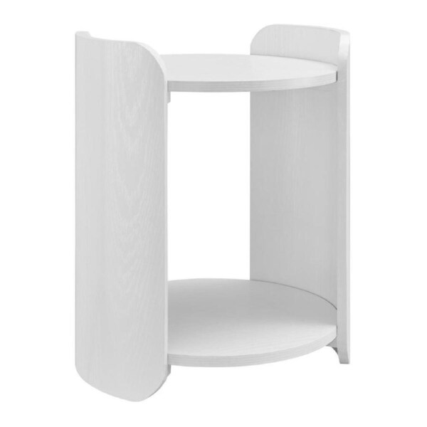 Brett Side Table Bedside Round White